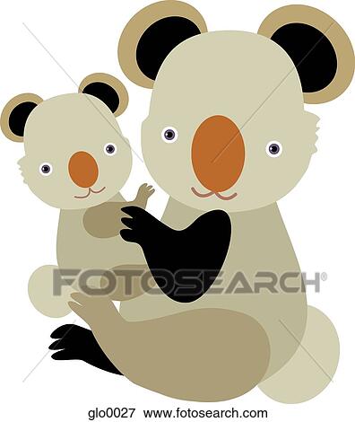 A mother and child pair of koala bears View Large Illustration Stock Illustration - A mother and child pair of koala bears. Fotosearch