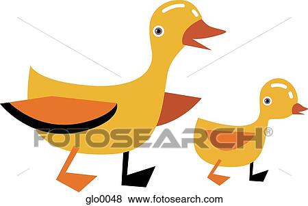 Stock Illustration - A pair of chicks. Fotosearch