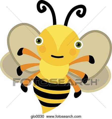 Drawing of a bee View Large Illustration Clipart - Drawing of a bee. Fotosearch