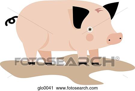 Drawing of a pig View Large Illustration Clip Art - Drawing of a pig. Fotosearch