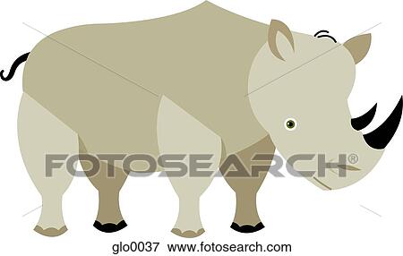 Drawing of a rhinoceros View Large Illustration Stock Illustration - Drawing of a rhinoceros. Fotosearch