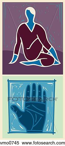 Illustration of a woman meditating View Large Illustration Stock Illustration - Illustration of a woman meditating. Fotosearch