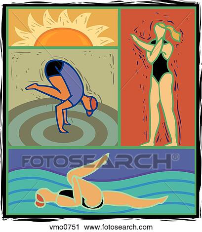 Illustration of people doing yoga View Large Illustration Clip Art - Illustration of people doing yoga. Fotosearch