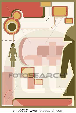 Stock Illustration - A picture of two business colleagues. Fotosearch