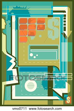 Clip Art - An illustration of a money collage. Fotosearch