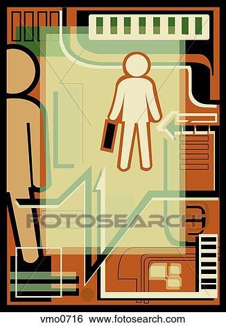 An illustration of people walking to work View Large Illustration Stock Illustration - An illustration of people walking to work. Fotosearch