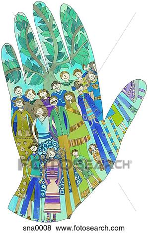 An illustration of a family hand View Large Photo Image Stock Photo - An illustration of a family hand. Fotosearch