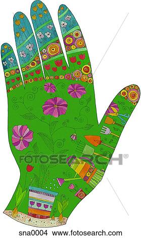 Picture - An illustration of a gardening hand. Fotosearch
