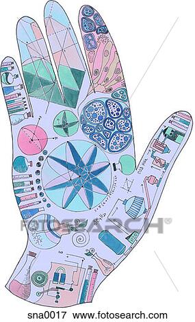 Stock Photo - An illustration of a science and research hand. Fotosearch