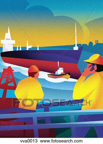 Illustration of a an oil tanker View Large Illustration Drawing - Illustration of a an oil tanker. Fotosearch