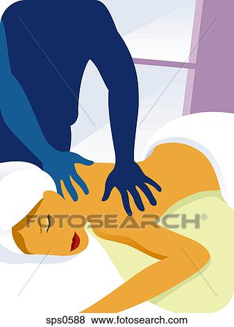 A woman getting a massage View Large Illustration Stock Illustration - A woman getting a massage. Fotosearch