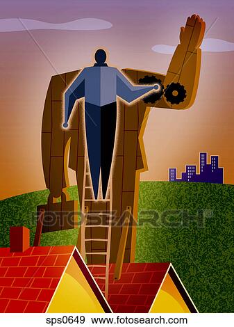 An illustration of a person controlling a businessman View Large Illustration Stock Illustration - An illustration of a person controlling a businessman. Fotosearch