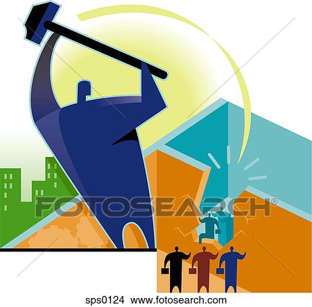 The breaking down of a firewall View Large Illustration Stock Illustration - The breaking down of a firewall. Fotosearch