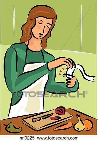 A woman bandaging her cut finger View Large Illustration Stock Illustration - A woman bandaging her cut finger. Fotosearch