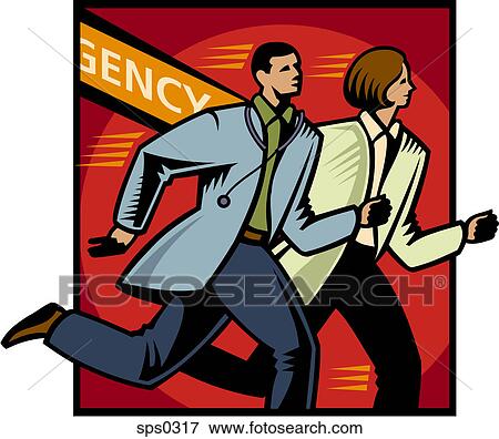 Two emergency doctors rushing to the scene View Large Illustration Stock Illustration - Two emergency doctors rushing to the scene. Fotosearch