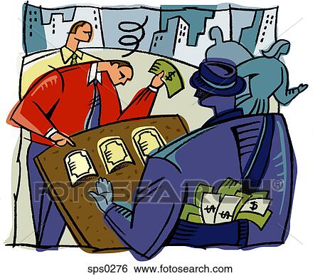 A man performing a money magic trick View Large Illustration Stock Illustration - A man performing a money magic trick. Fotosearch