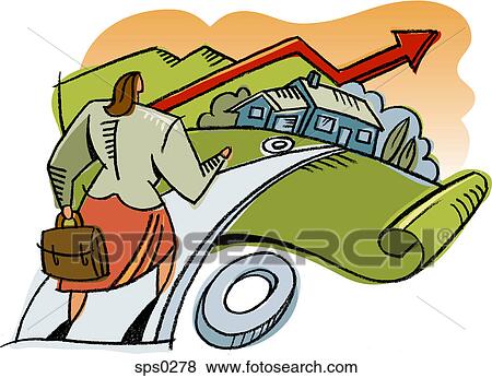 A woman with rising mortgage rates View Large Illustration Stock Illustration - A woman with rising mortgage rates. Fotosearch