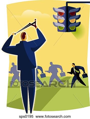 A man using a slingshot to change the stop light View Large Illustration Stock Illustration - A man using a slingshot to change the stop light. Fotosearch