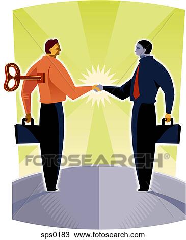 An illustration of a wind-up businessman View Large Illustration Drawing - An illustration of a wind-up businessman. Fotosearch