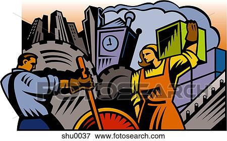 An illustration of laborers at work View Large Illustration Stock Illustration - An illustration of laborers at work. Fotosearch