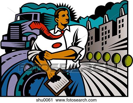 Clip Art - An illustration of a manager. Fotosearch