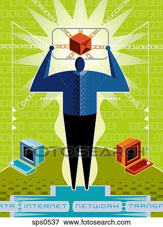 An illustration of a computer programmer View Large Illustration Stock Illustration - An illustration of a computer programmer. Fotosearch