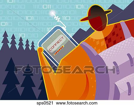 Clip Art - fax machine. Fotosearch
