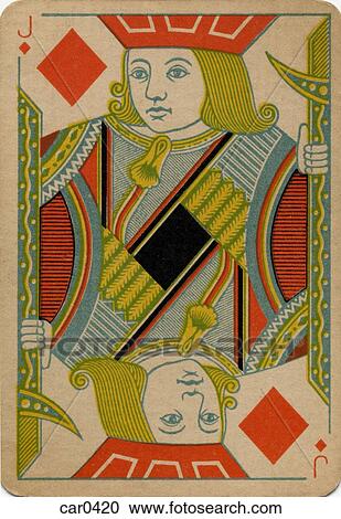 Jack of Diamonds vintage playing card View Large Illustration Clipart - Jack of Diamonds vintage playing card. Fotosearch