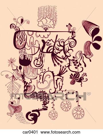 Abstract floral shapes and patterns View Large Illustration Clip Art - Abstract floral shapes and patterns. Fotosearch