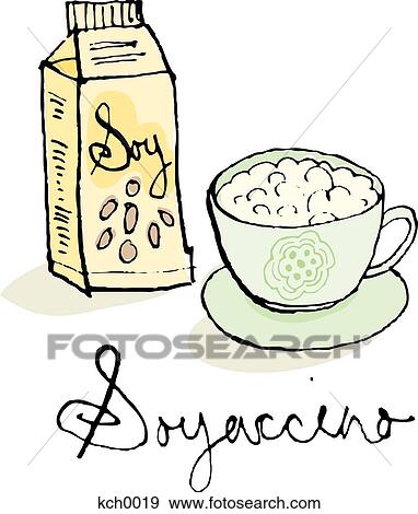 A cappuccino made with soy View Large Illustration Stock Illustration - A cappuccino made with soy. Fotosearch
