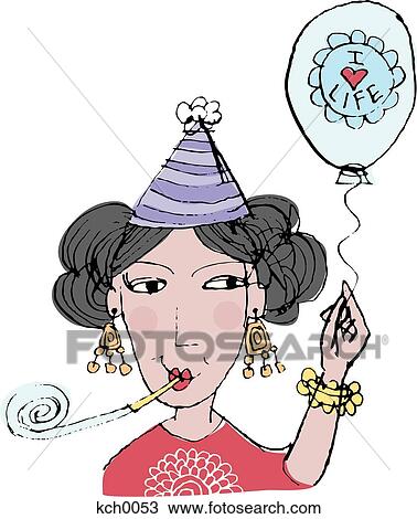 Drawing - A woman celebrating life. Fotosearch