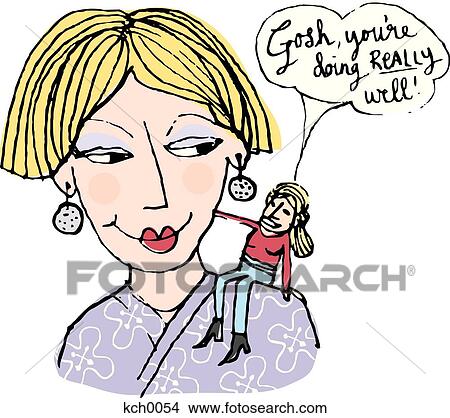 A woman listening to her inner voice View Large Illustration Stock Illustration - A woman listening to her inner voice. Fotosearch