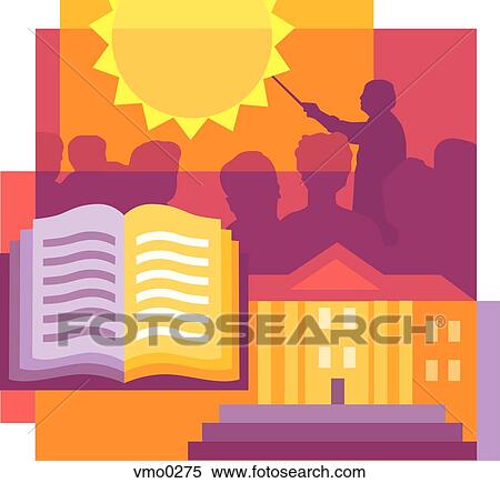 Stock Illustration - College Seminar, montage. Fotosearch
