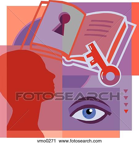 Key to literacy View Large Illustration Clip Art - Key to literacy. Fotosearch