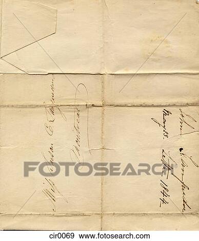 An old envelope with faded handwriting and fold marks View Large Illustration Stock Illustration - An old envelope with faded handwriting and fold marks. Fotosearch