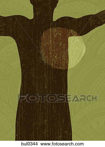 Silhouette of a man with a spotlight on his heart View Large Illustration Stock Illustration - Silhouette of a man with a spotlight on his heart. Fotosearch