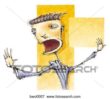 Stock Illustration - A corporate evangelist speaking. Fotosearch