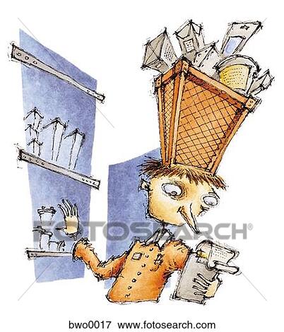 An employee fulfilling a sales order View Large Illustration Stock Illustration - An employee fulfilling a sales order. Fotosearch