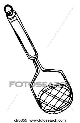 A black and white illustration of a pot masher View Large Illustration Stock Illustration - A black and white illustration of a pot masher. Fotosearch