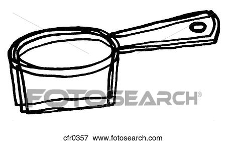 Stock Illustration - A black and white illustration of a pot. Fotosearch