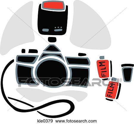 A camera and rolls of film View Large Illustration Stock Illustration - A camera and rolls of film. Fotosearch