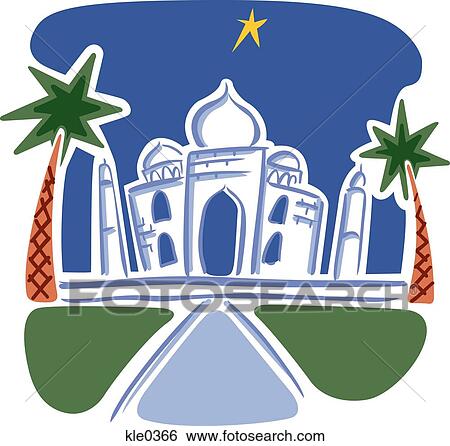 The Taj Mahal View Large Illustration Stock Illustration - The Taj Mahal. Fotosearch
