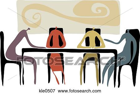Stock Illustration - A boardroom meeting. Fotosearch