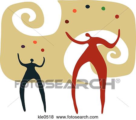 Stock Illustration - An adult juggling and leading a child by example. Fotosearch