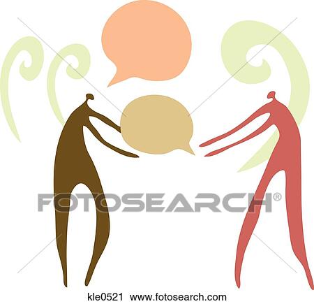 One person giving voice to another View Large Illustration Clip Art - One person giving voice to another. Fotosearch