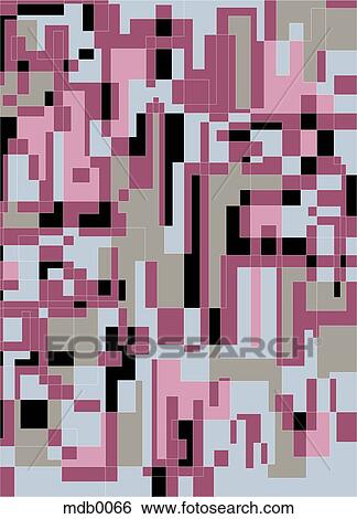 A purple, black, gray and blue geometrical pattern View Large Illustration Stock Illustration - A purple, black, gray and blue geometrical pattern. Fotosearch