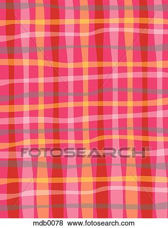 A red, pink and gray wavy plaid pattern View Large Illustration Stock Illustration - A red, pink and gray wavy plaid pattern. Fotosearch