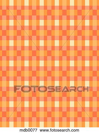 An orange and yellow retro checked pattern View Large Illustration Stock Illustration - An orange and yellow retro checked pattern. Fotosearch