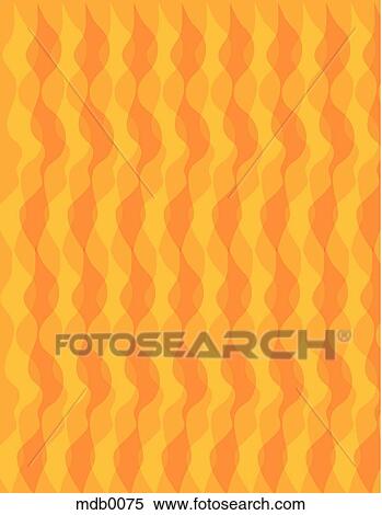 An orange wavy geometric pattern illustration View Large Illustration Stock Illustration - An orange wavy geometric pattern illustration. Fotosearch