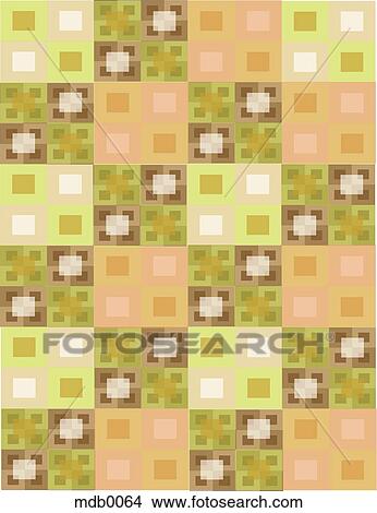 Green and brown geometrical rectangle patterns View Large Illustration Stock Illustration - Green and brown geometrical rectangle patterns. Fotosearch
